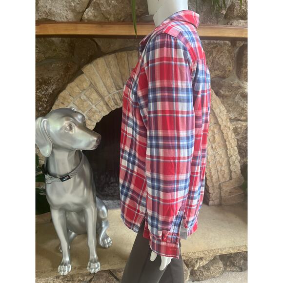 L.L. Bean Fleece Lined Button Down Long Sleeve Shirt Jacket Women's Size M - Picture 3 of 6